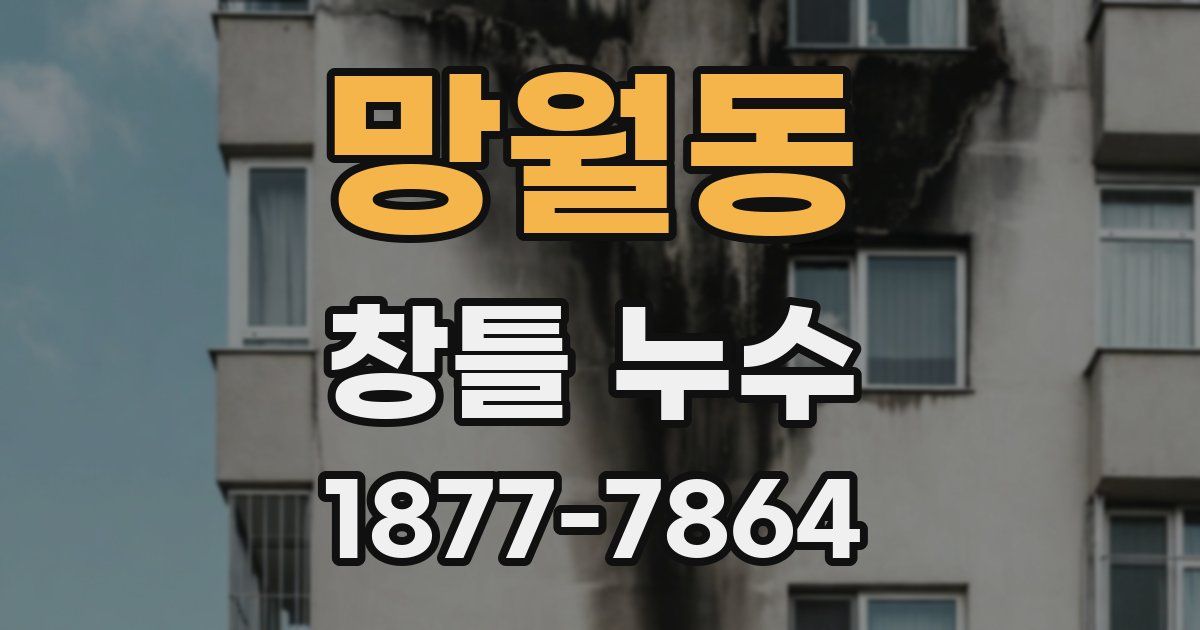 망월동 창틀 누수