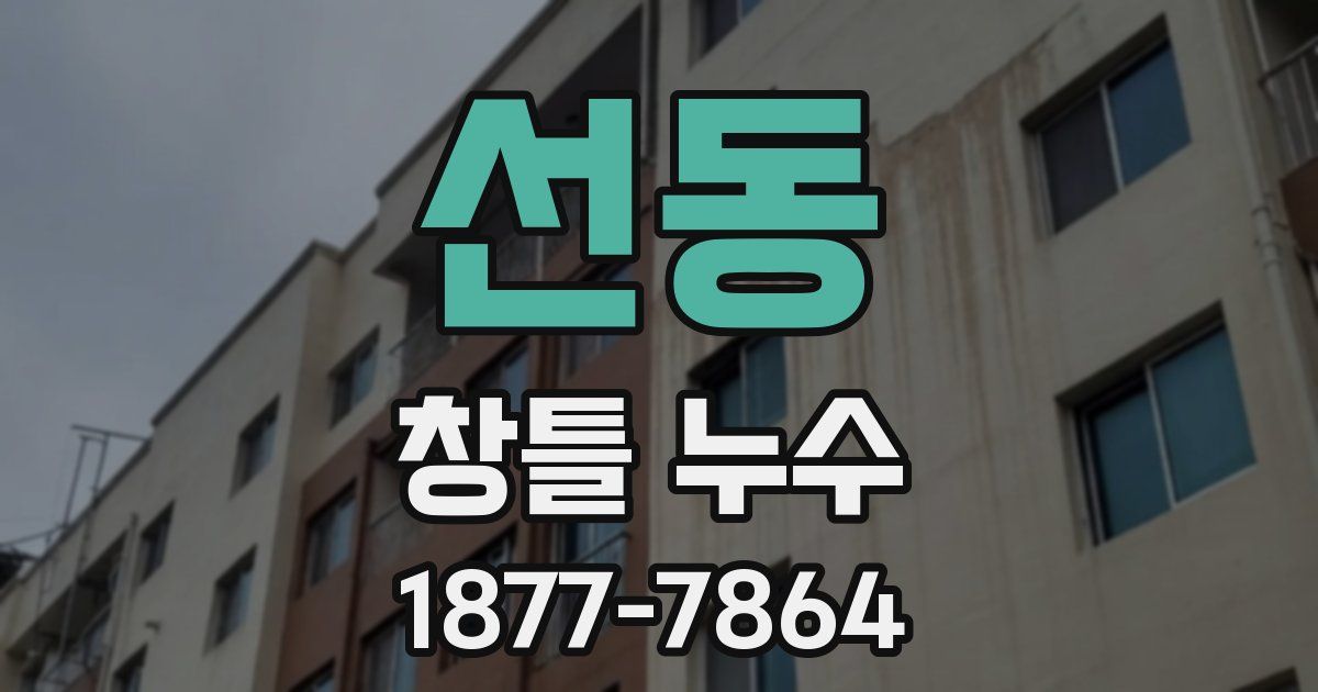 선동 창틀 누수