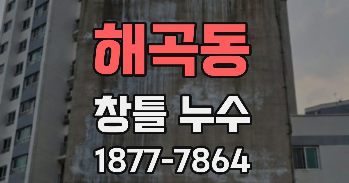 해곡동 창틀 누수