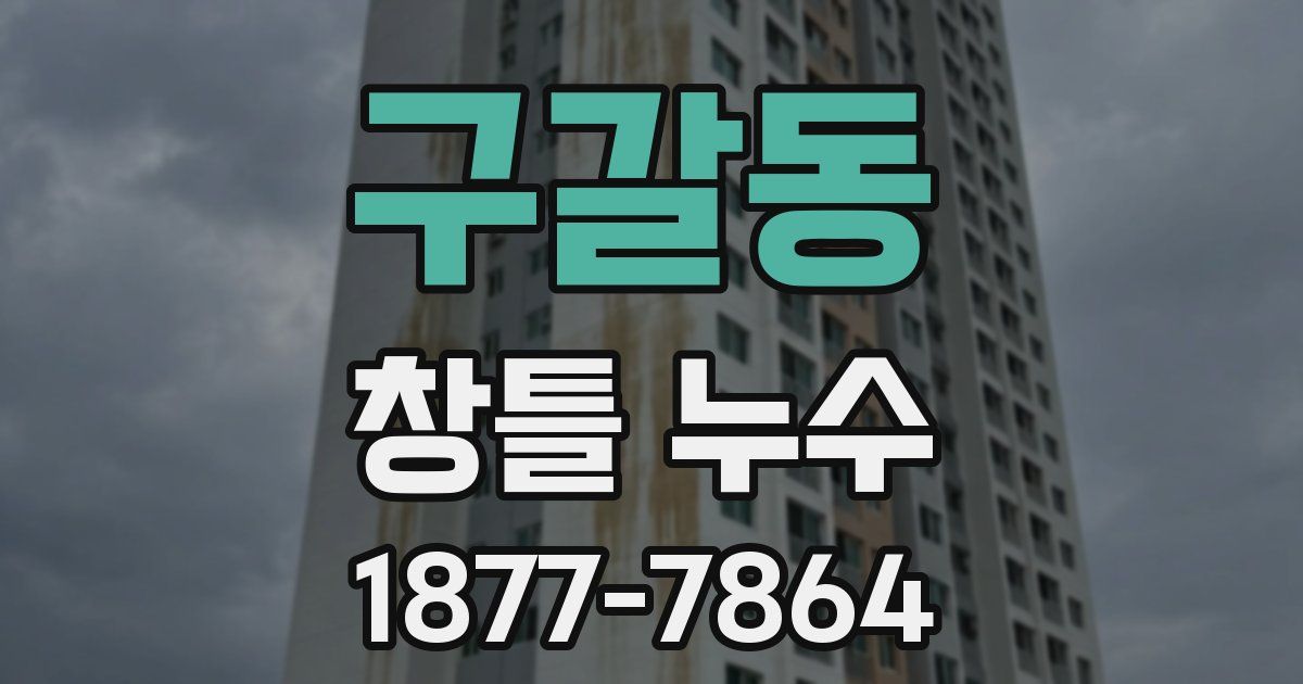 구갈동 창틀 누수