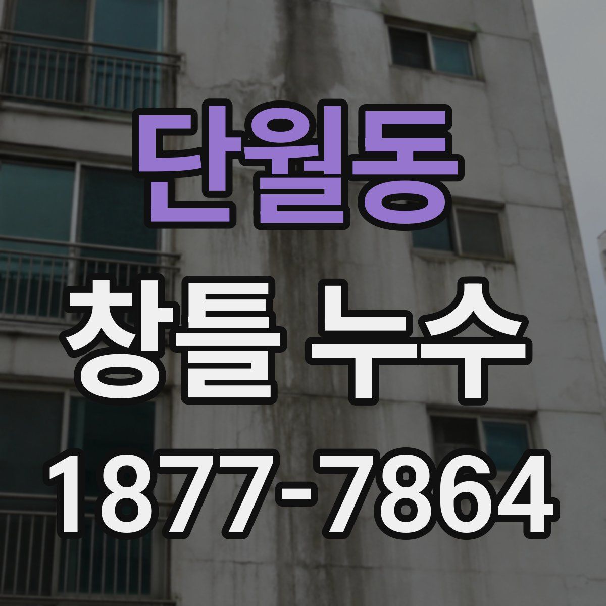 단월동 창틀 누수