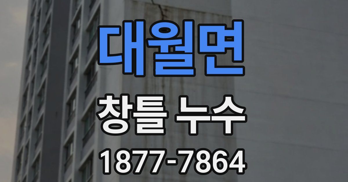 대월면 창틀 누수