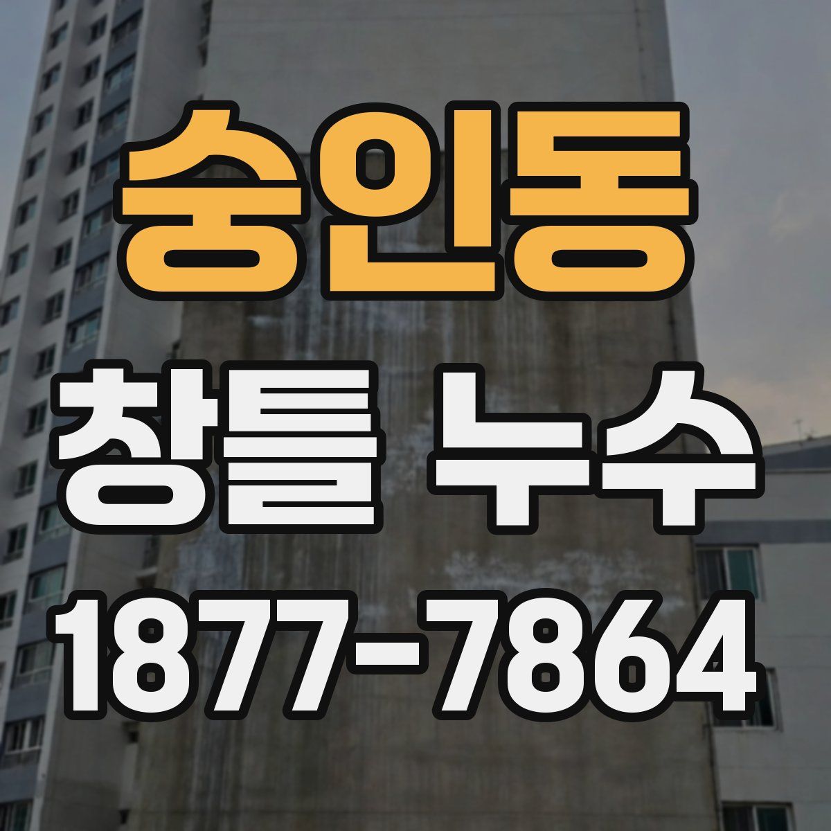 숭인동 창틀 누수