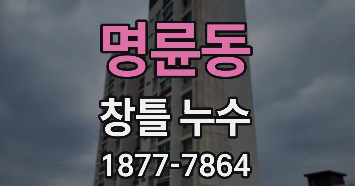 명륜동 창틀 누수