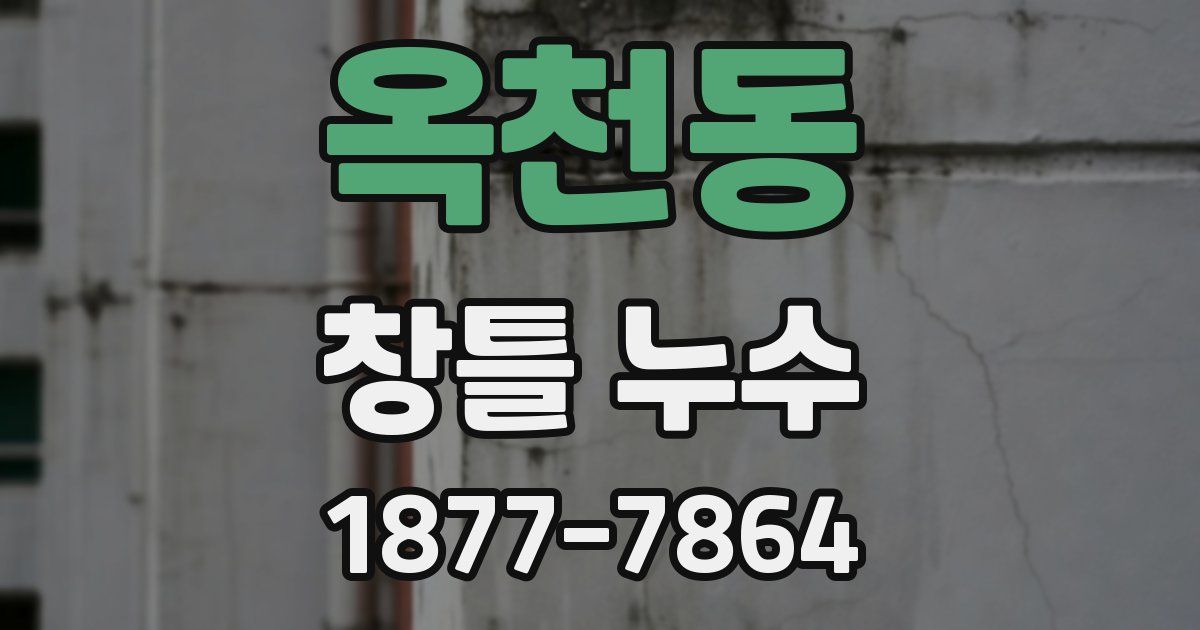 옥천동 창틀 누수