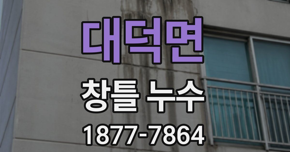대덕면 창틀 누수