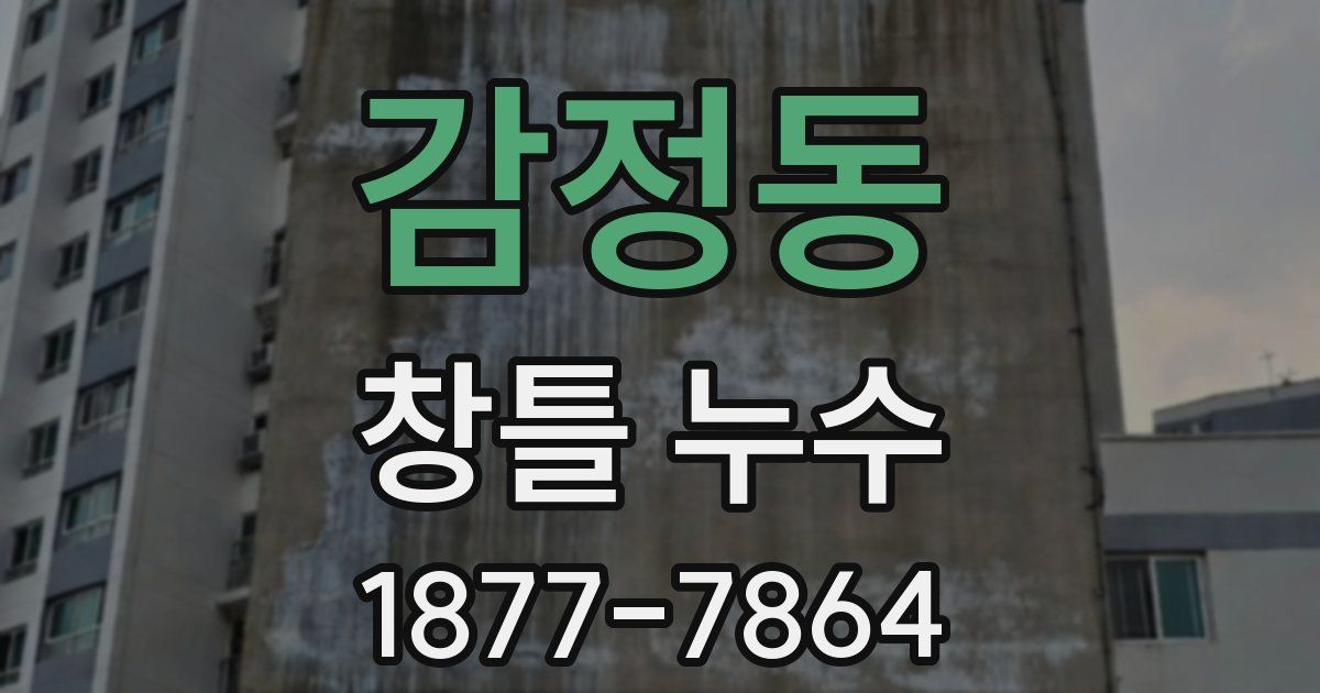 감정동 창틀 누수