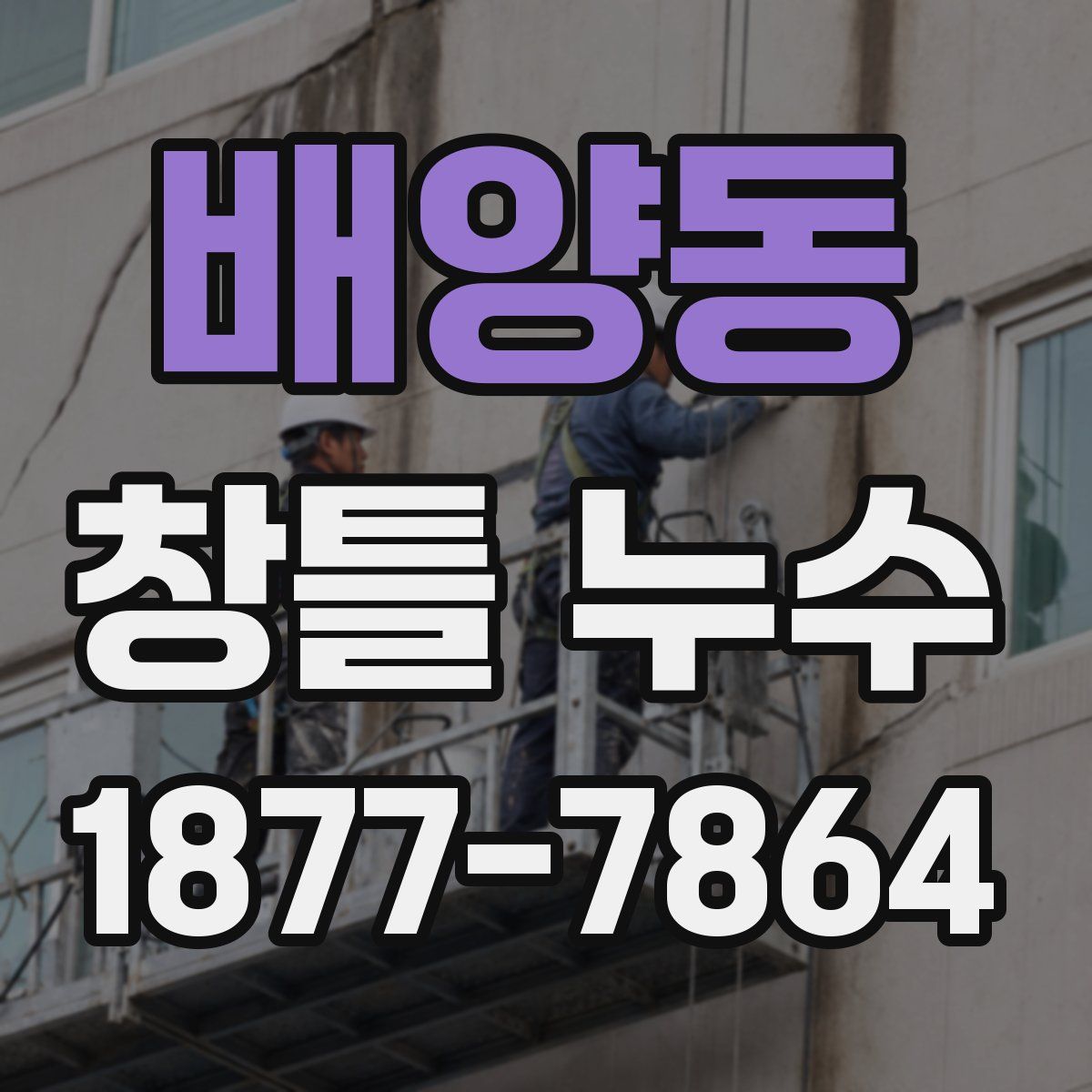 배양동 창틀 누수