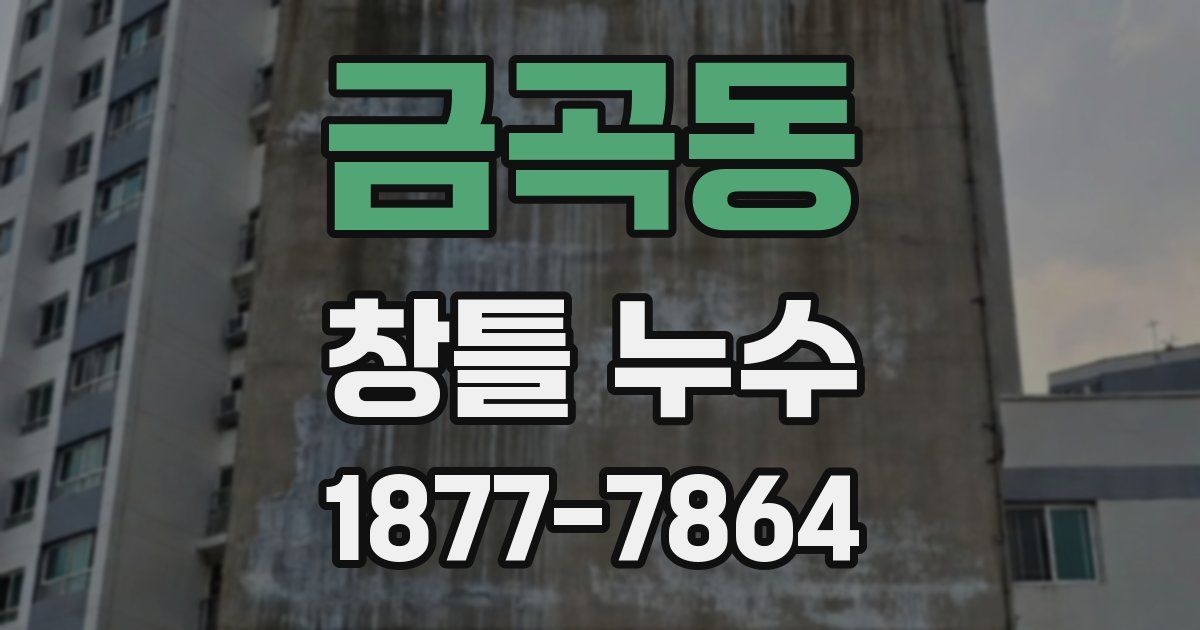 금곡동 창틀 누수