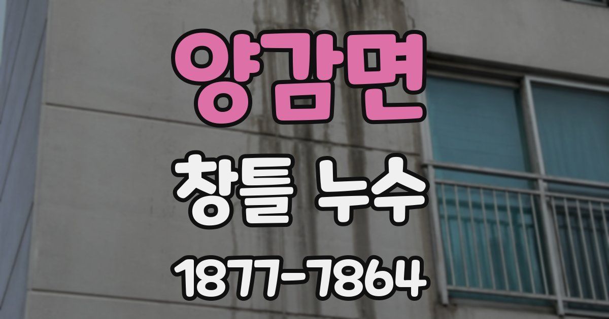 양감면 창틀 누수