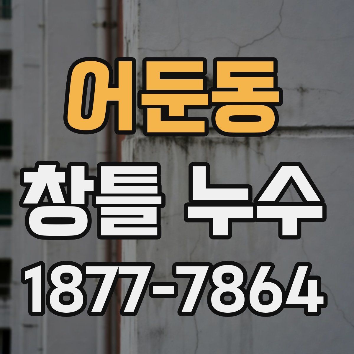 어둔동 창틀 누수 건물 구조에 따라 다른 보수 방향