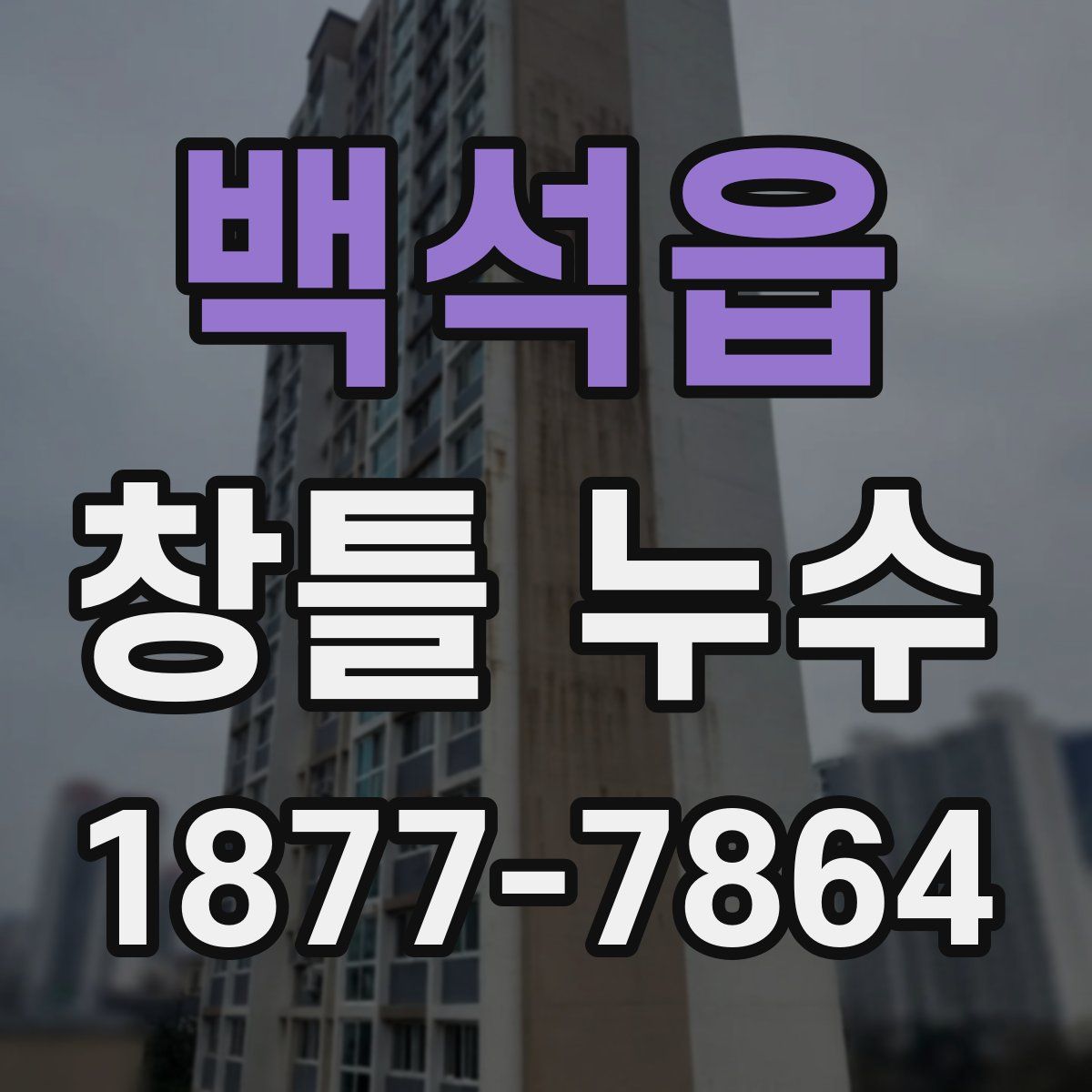 백석읍 창틀 누수