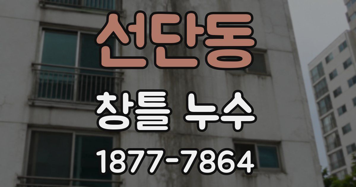 선단동 창틀 누수