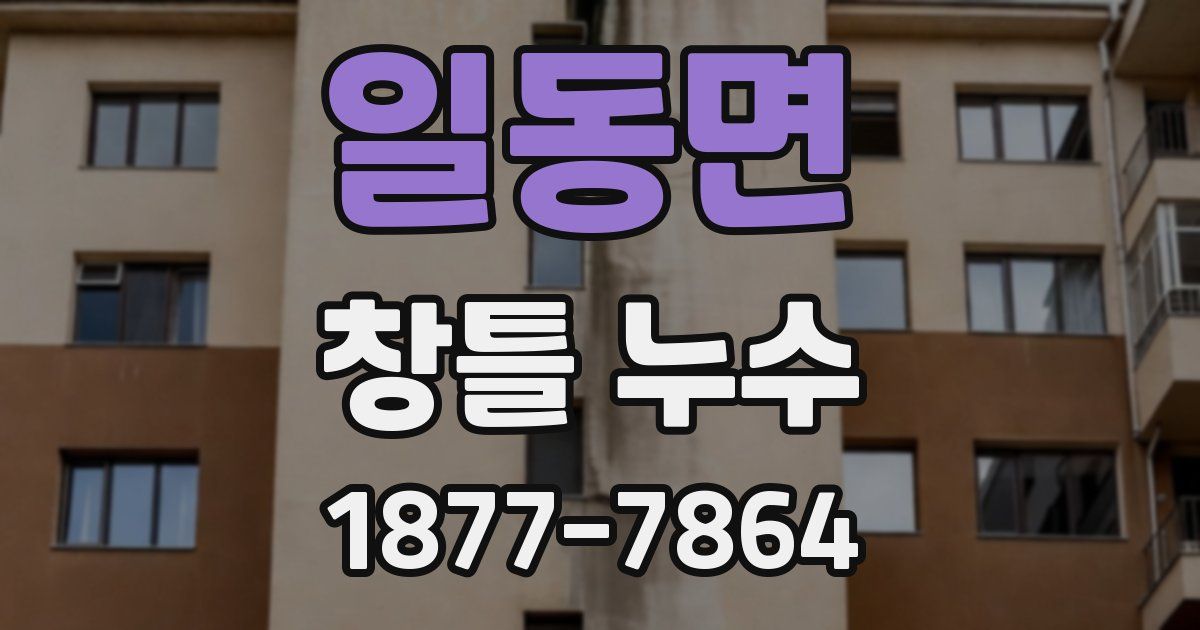 일동면 창틀 누수