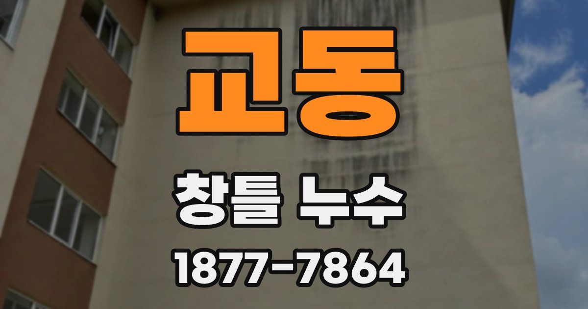 교동 창틀 누수