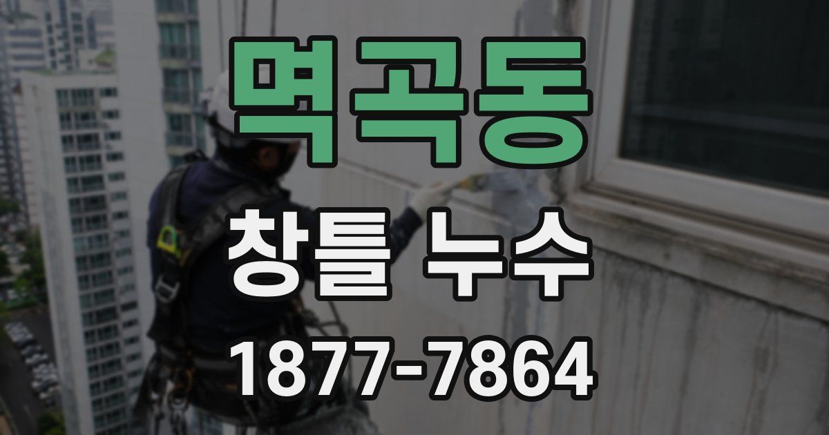 멱곡동 창틀 누수