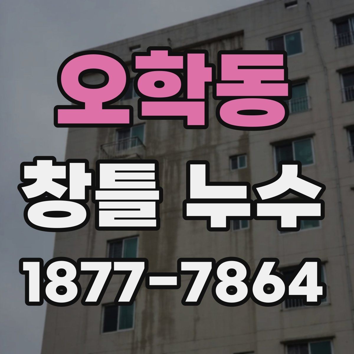 오학동 창틀 누수 틈새 보강 전에 확인할 기준