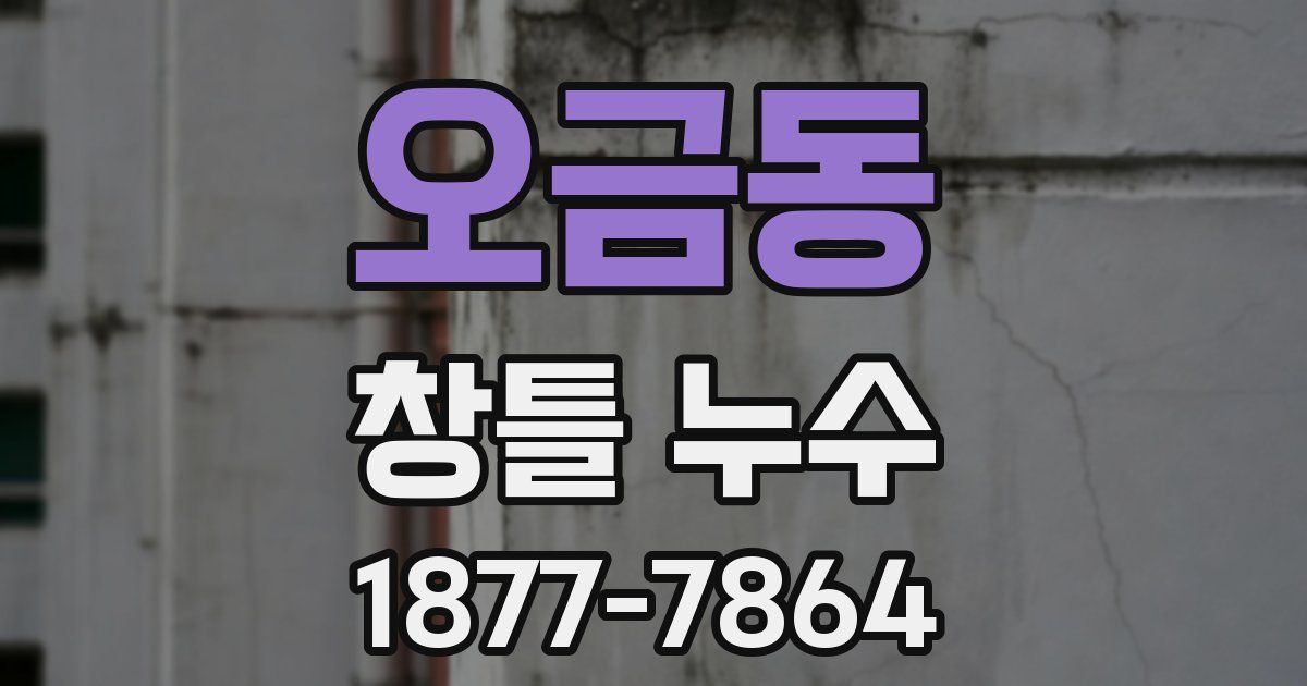 오금동 창틀 누수