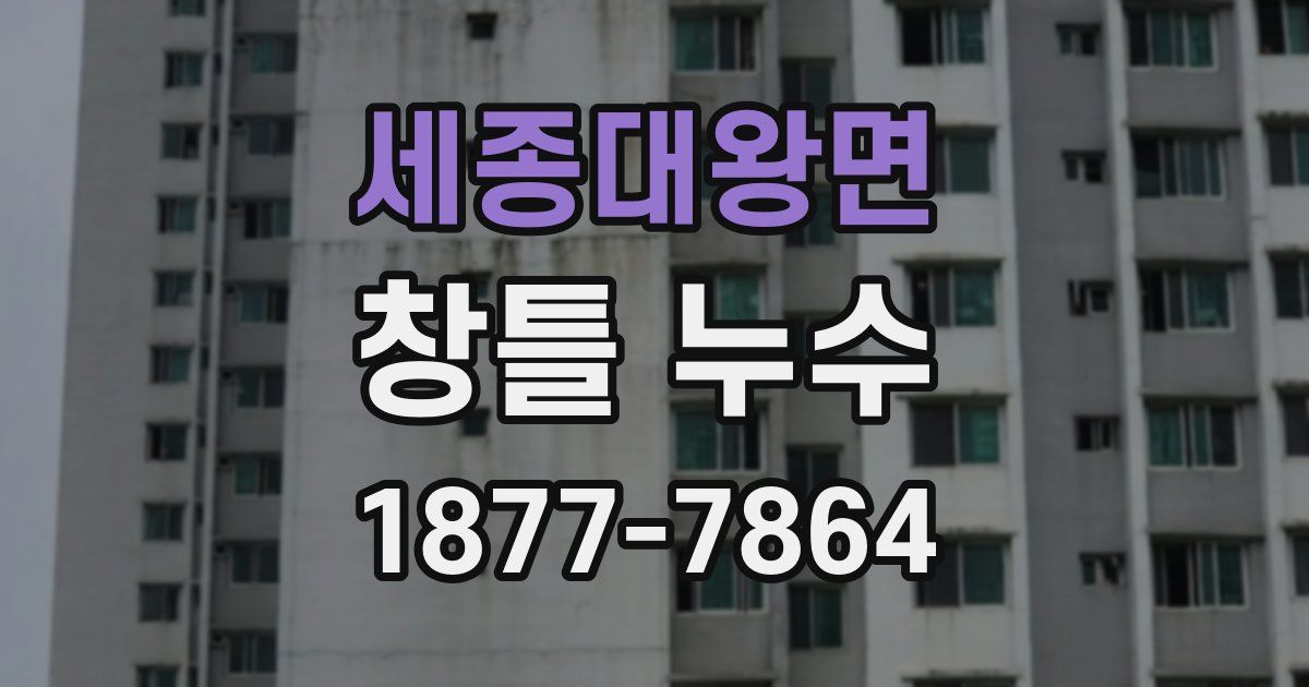 세종대왕면 창틀 누수