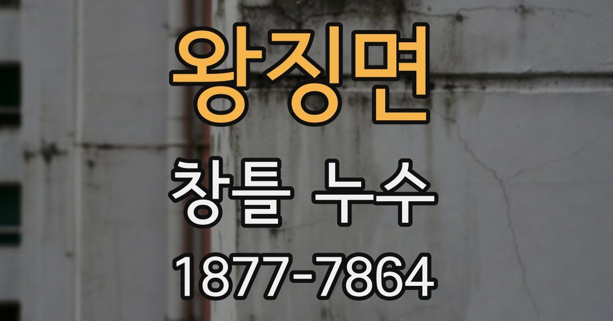 왕징면 창틀 누수