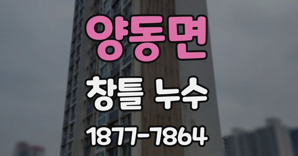 양동면 창틀 누수