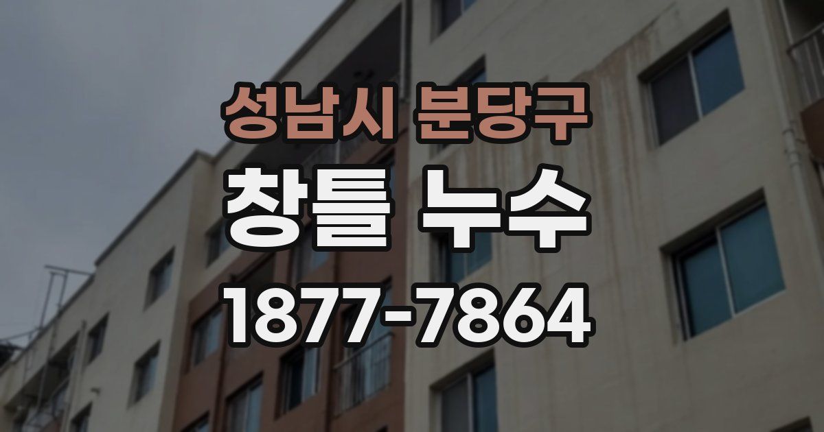 성남시 분당구 창틀 누수
