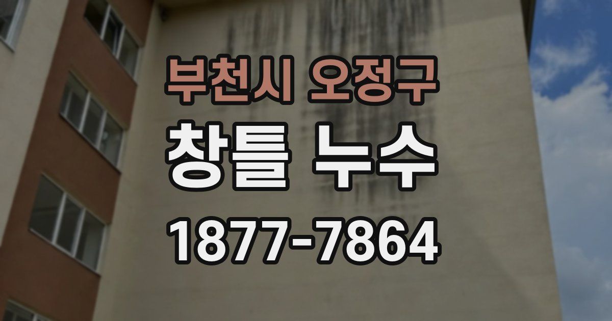 부천시 오정구 창틀 누수