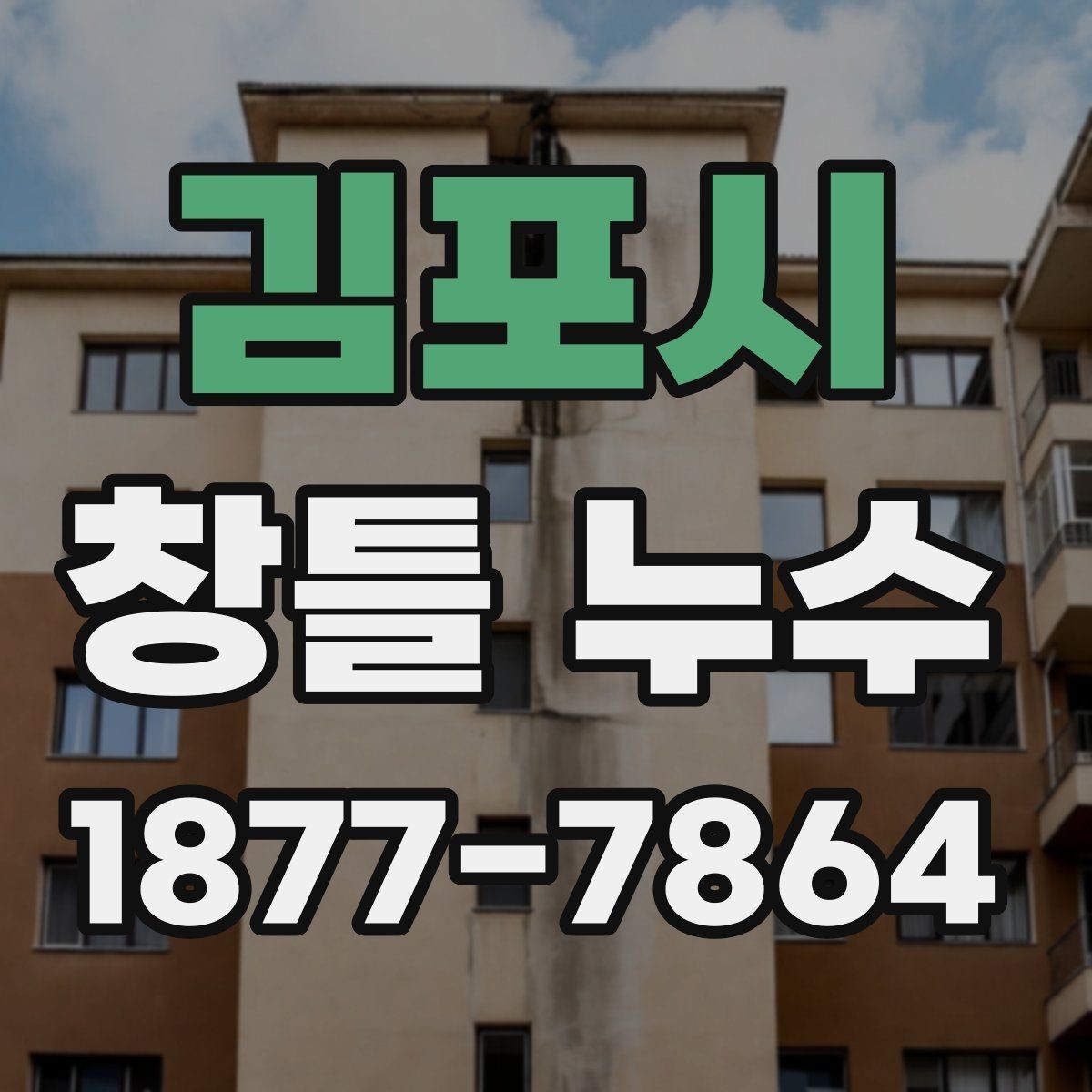 김포시 창틀 누수 의심 시 전문가에게 물어볼 것