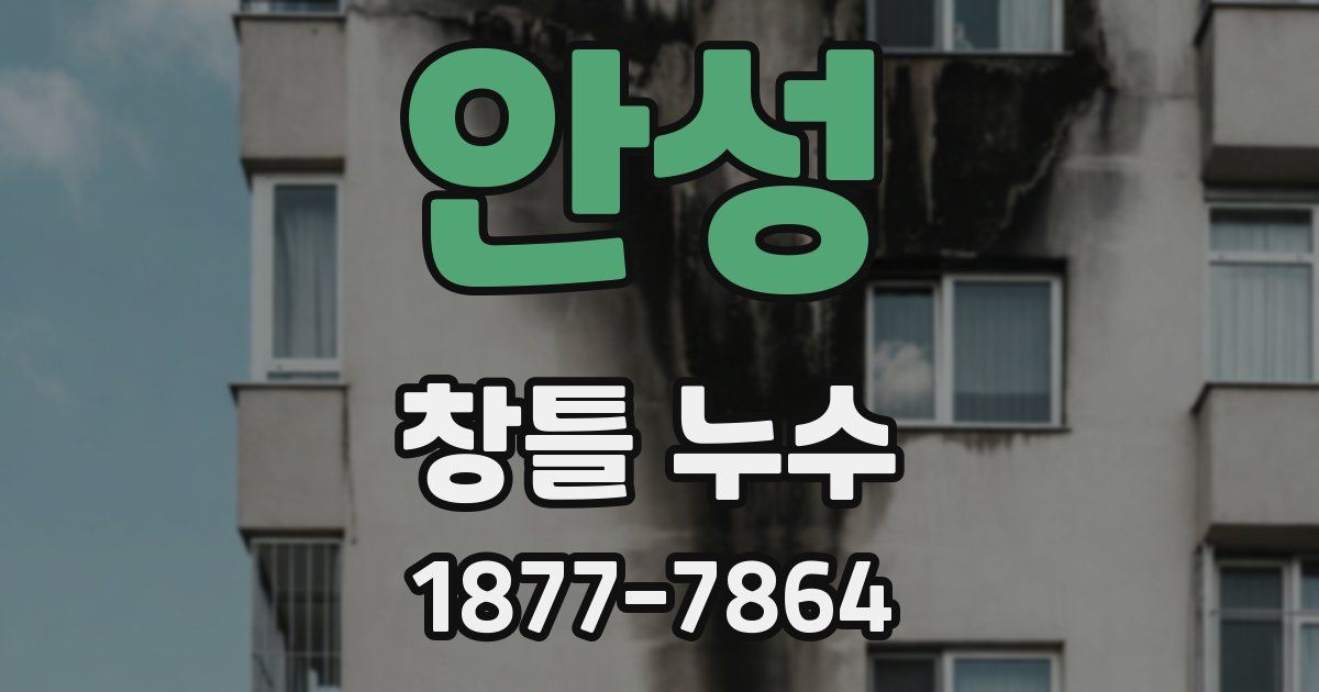 안성 창틀 누수