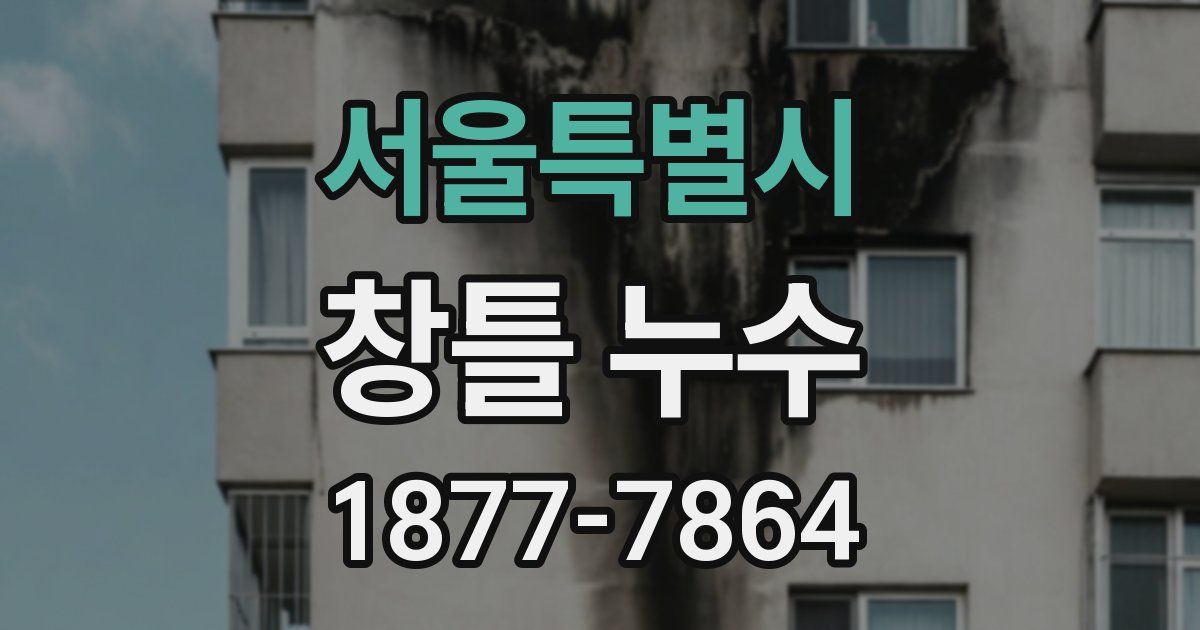 서울특별시 창틀 누수