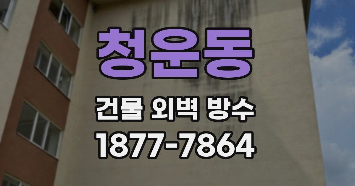 청운동 건물 외벽 방수