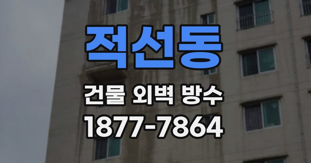적선동 건물 외벽 방수