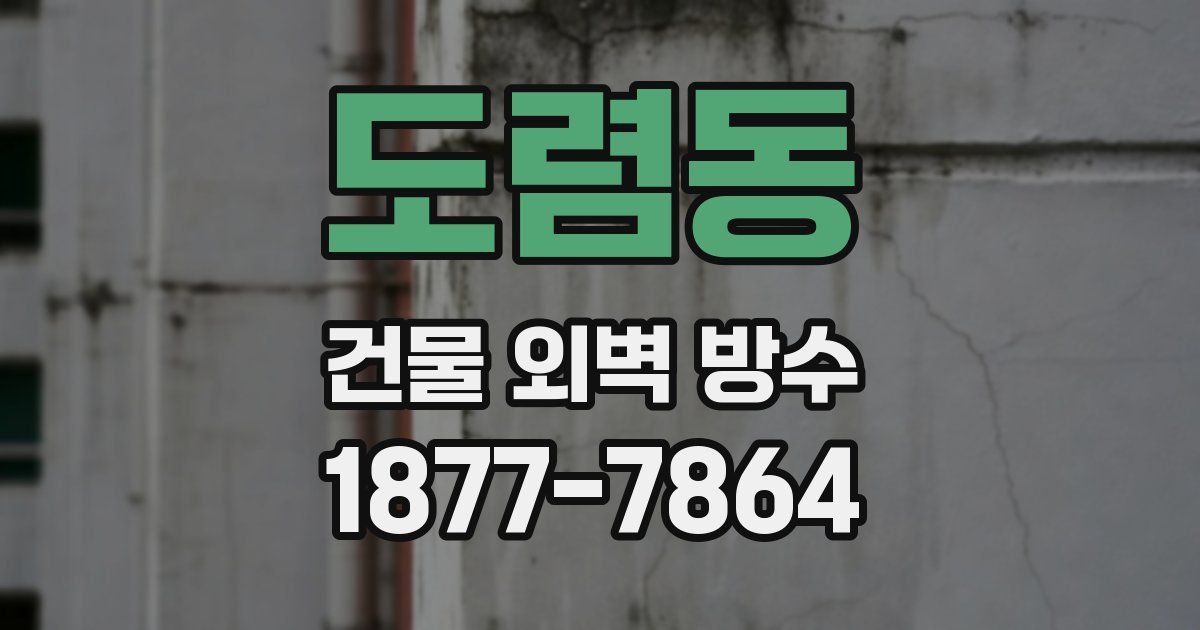 도렴동 건물 외벽 방수