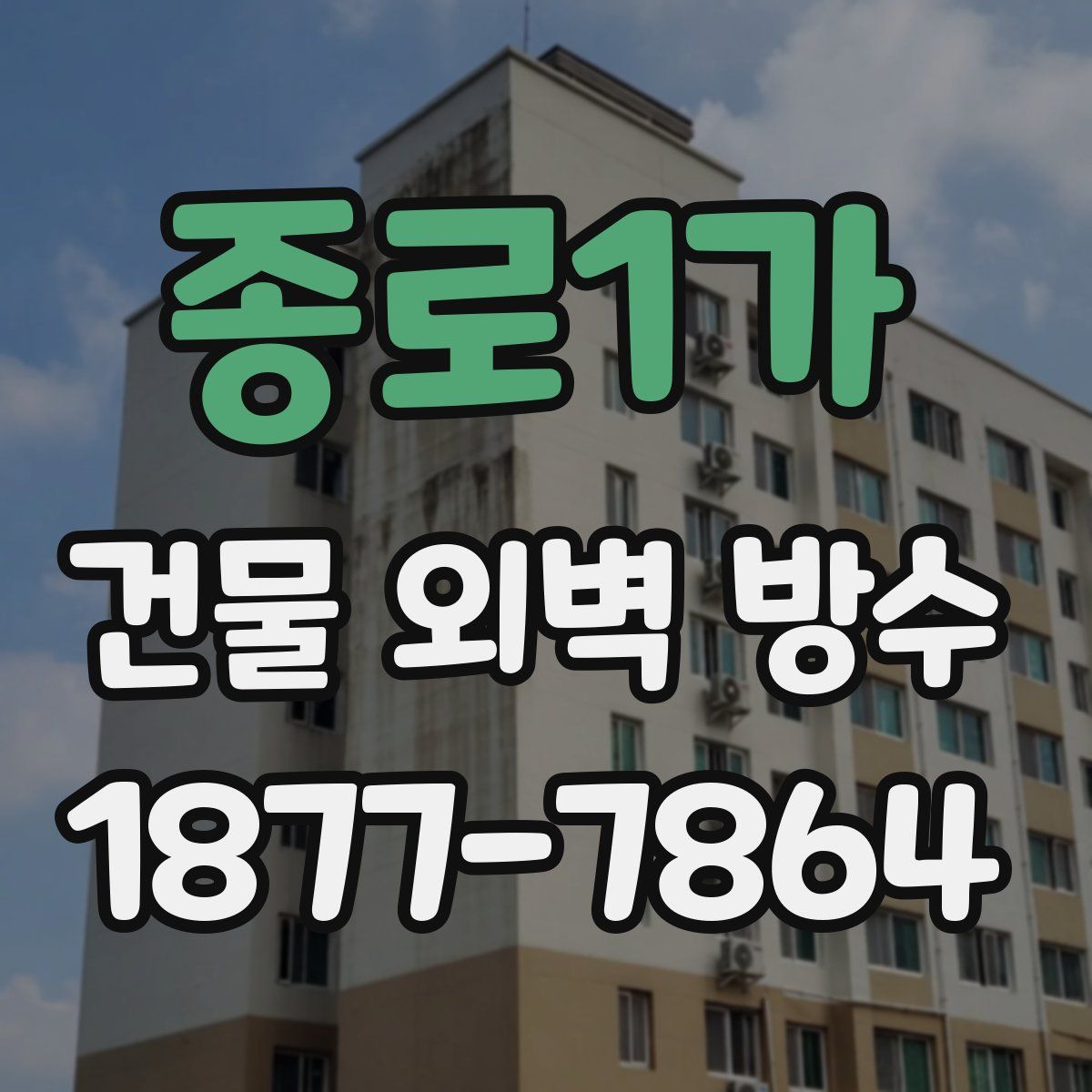 종로1가 건물 외벽 방수