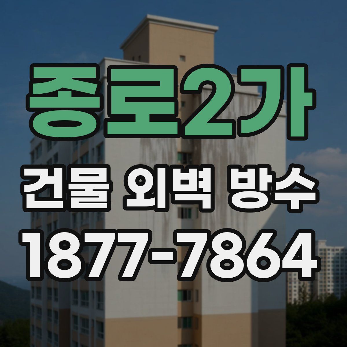 종로2가 건물 외벽 방수