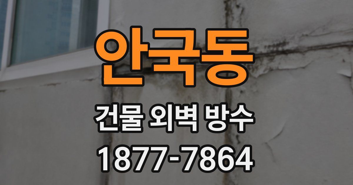 안국동 건물 외벽 방수