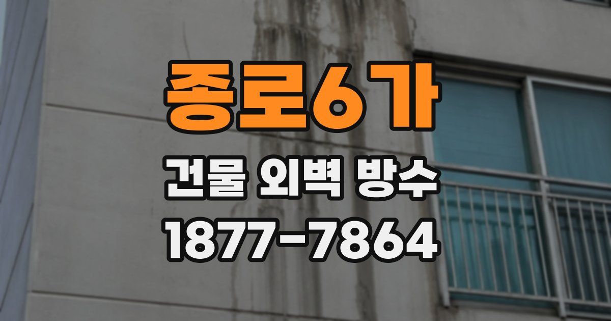 종로6가 건물 외벽 방수