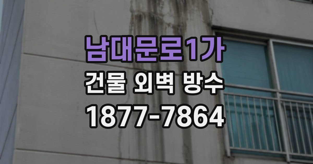 남대문로1가 건물 외벽 방수