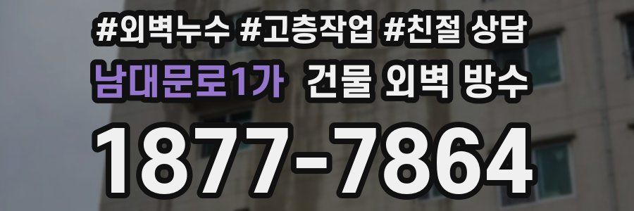 남대문로1가 건물 외벽 방수