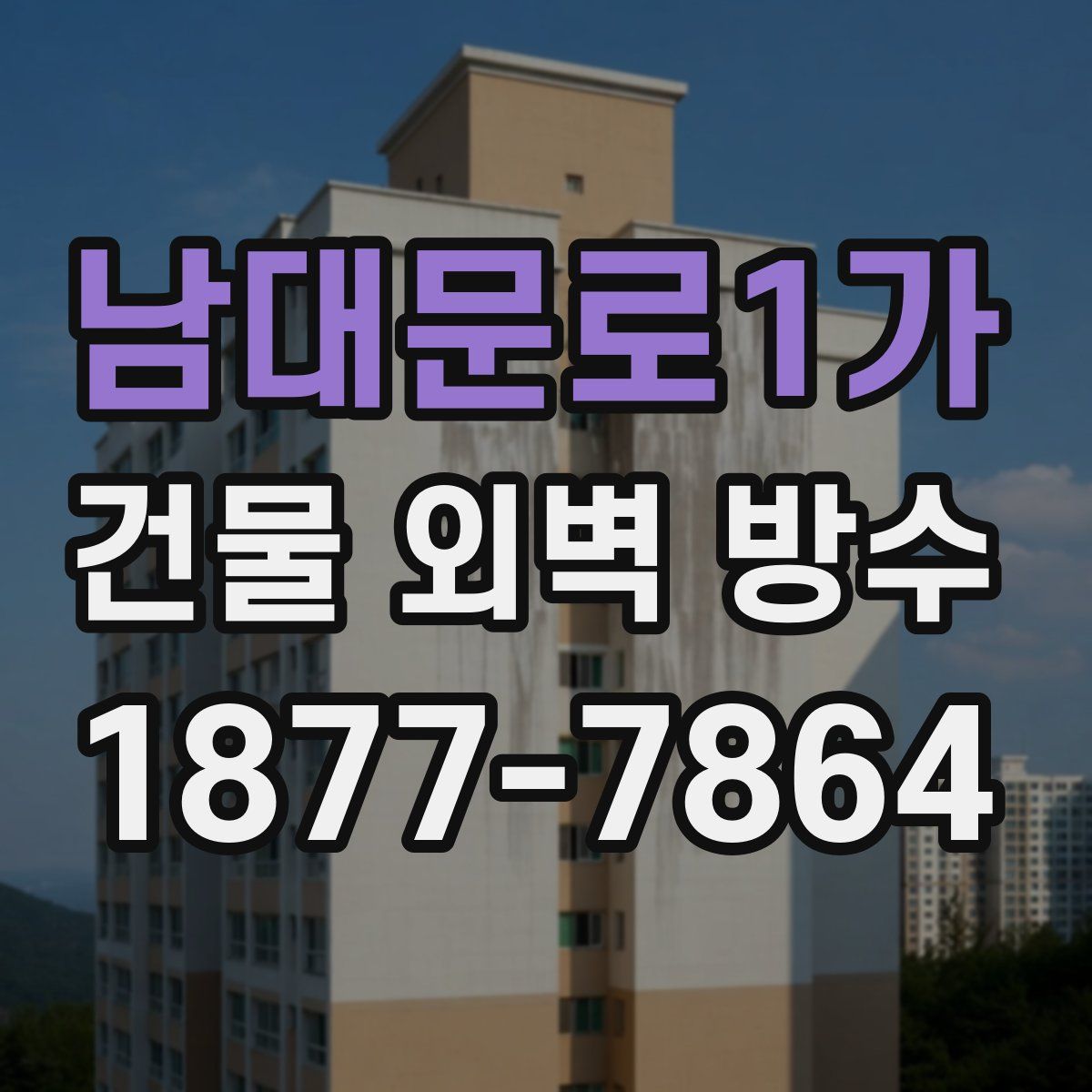 남대문로1가 건물 외벽 방수