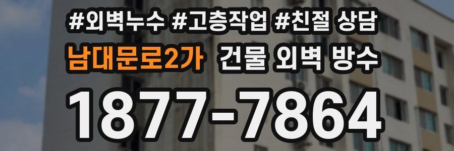 남대문로2가 건물 외벽 방수