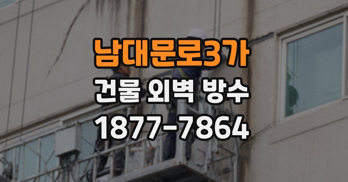 남대문로3가 건물 외벽 방수