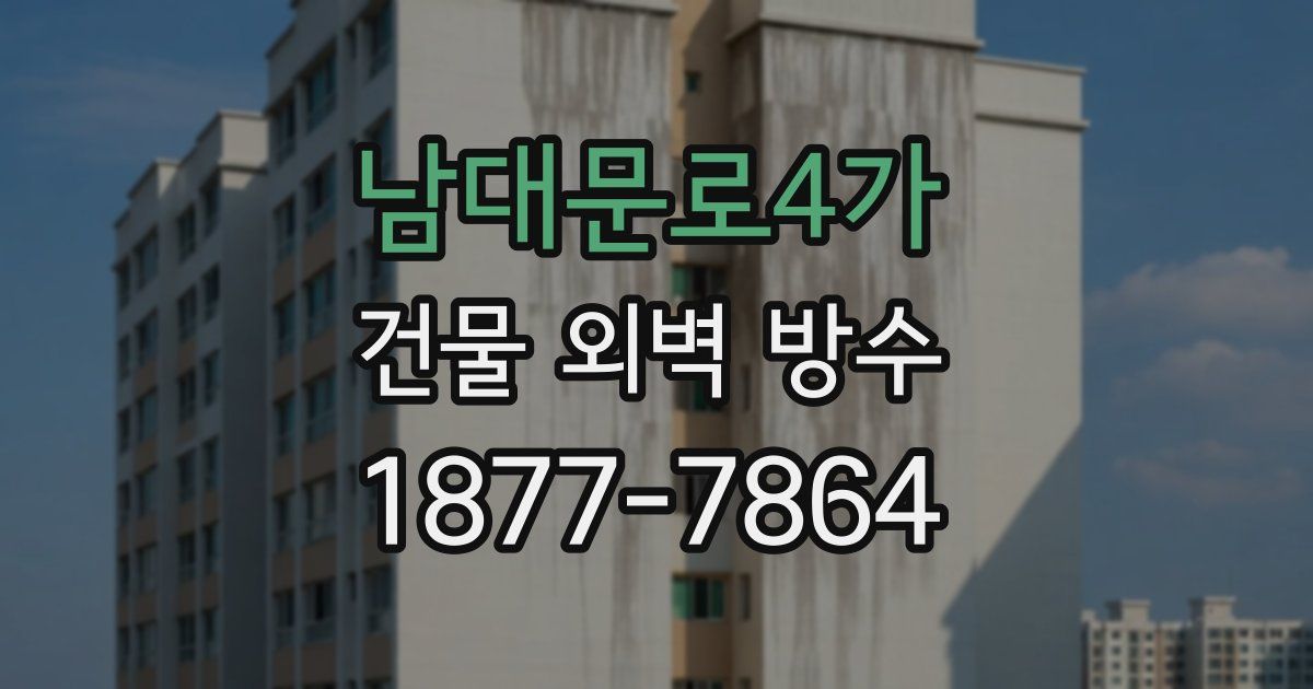 남대문로4가 건물 외벽 방수