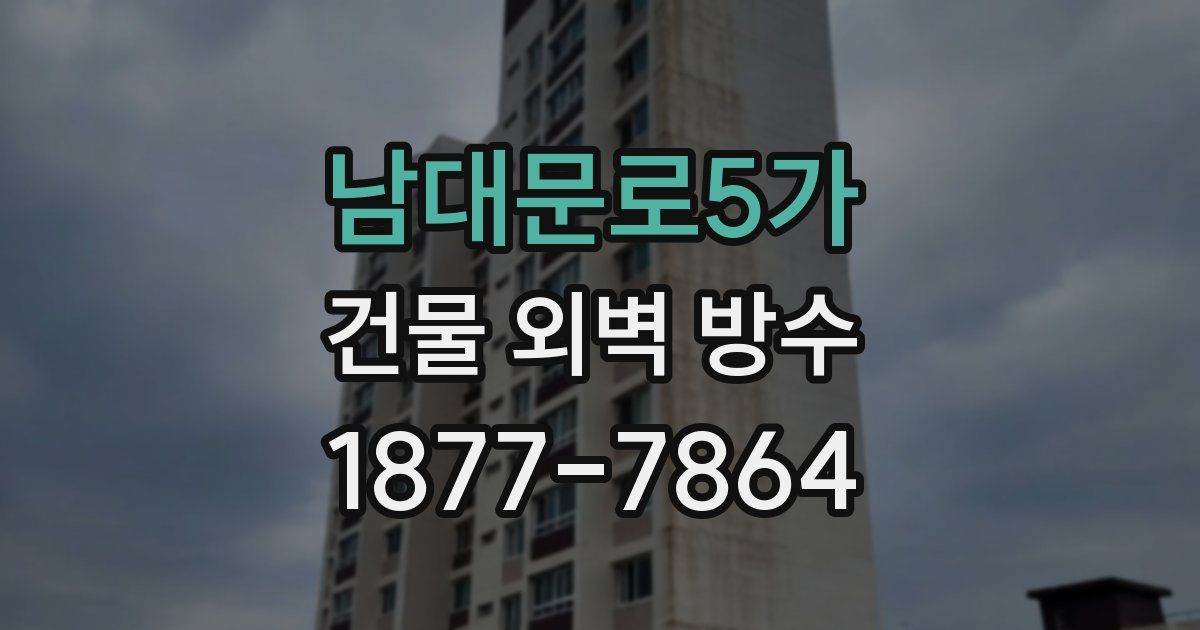 남대문로5가 건물 외벽 방수