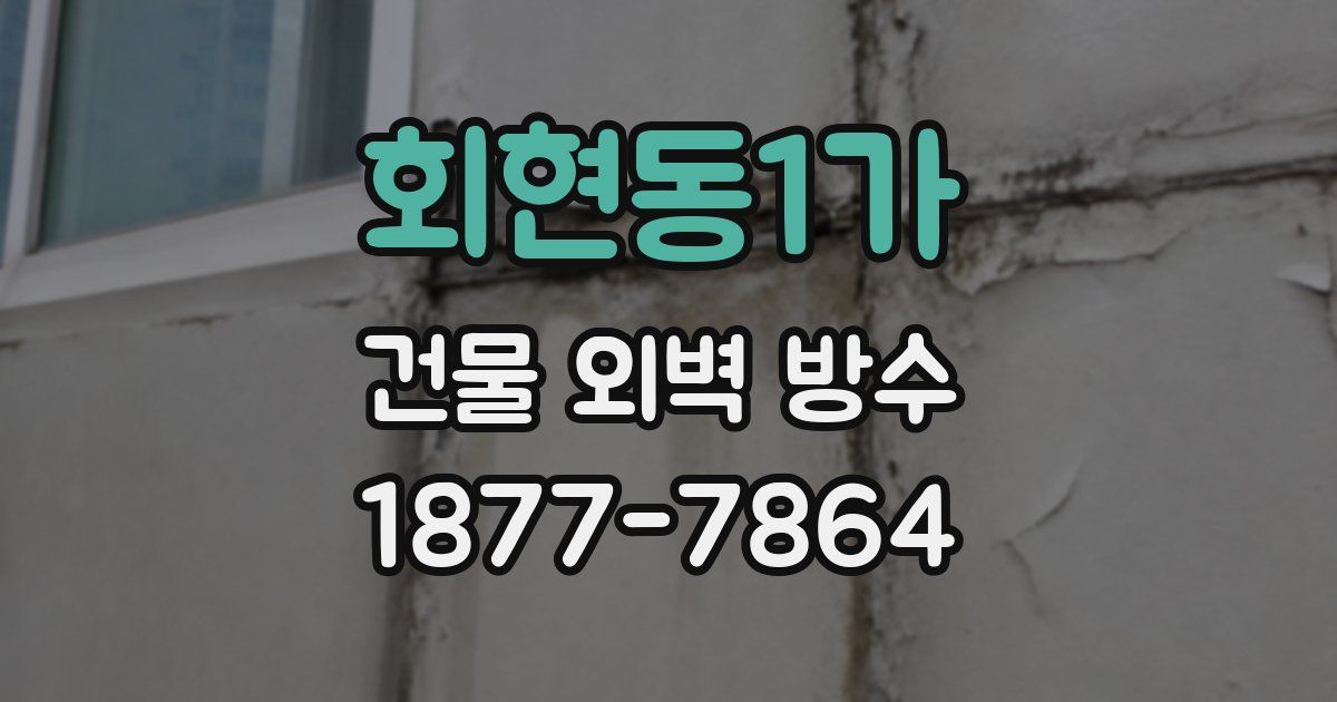 회현동1가 건물 외벽 방수