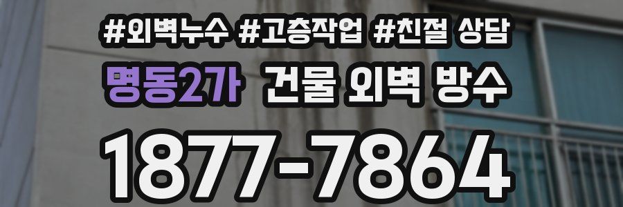 명동2가 건물 외벽 방수