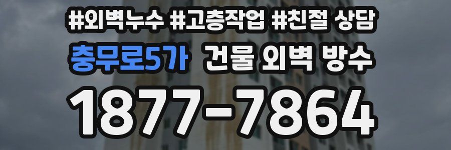 충무로5가 건물 외벽 방수
