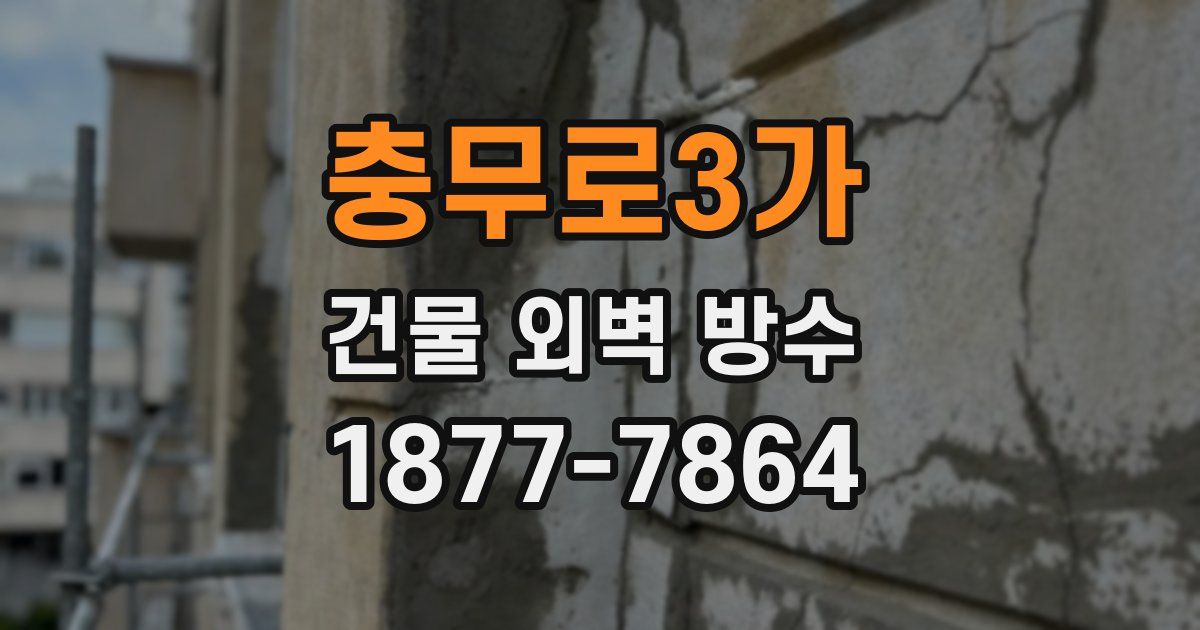 충무로3가 건물 외벽 방수