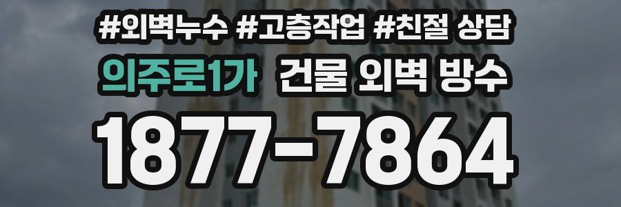 의주로1가 건물 외벽 방수