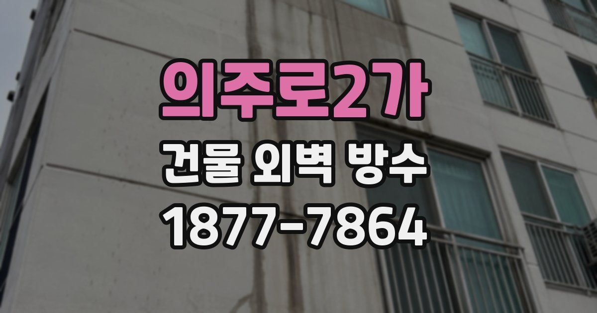 의주로2가 건물 외벽 방수